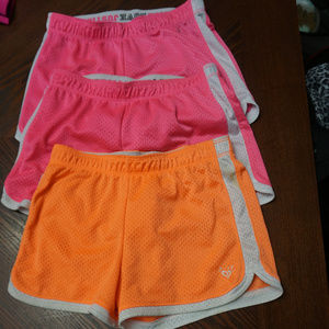 justice neon running shorts (size 10)